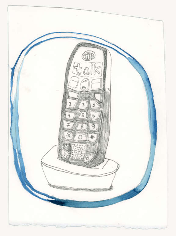 Atelier Franzine Julie Lequin Téléphone bleu