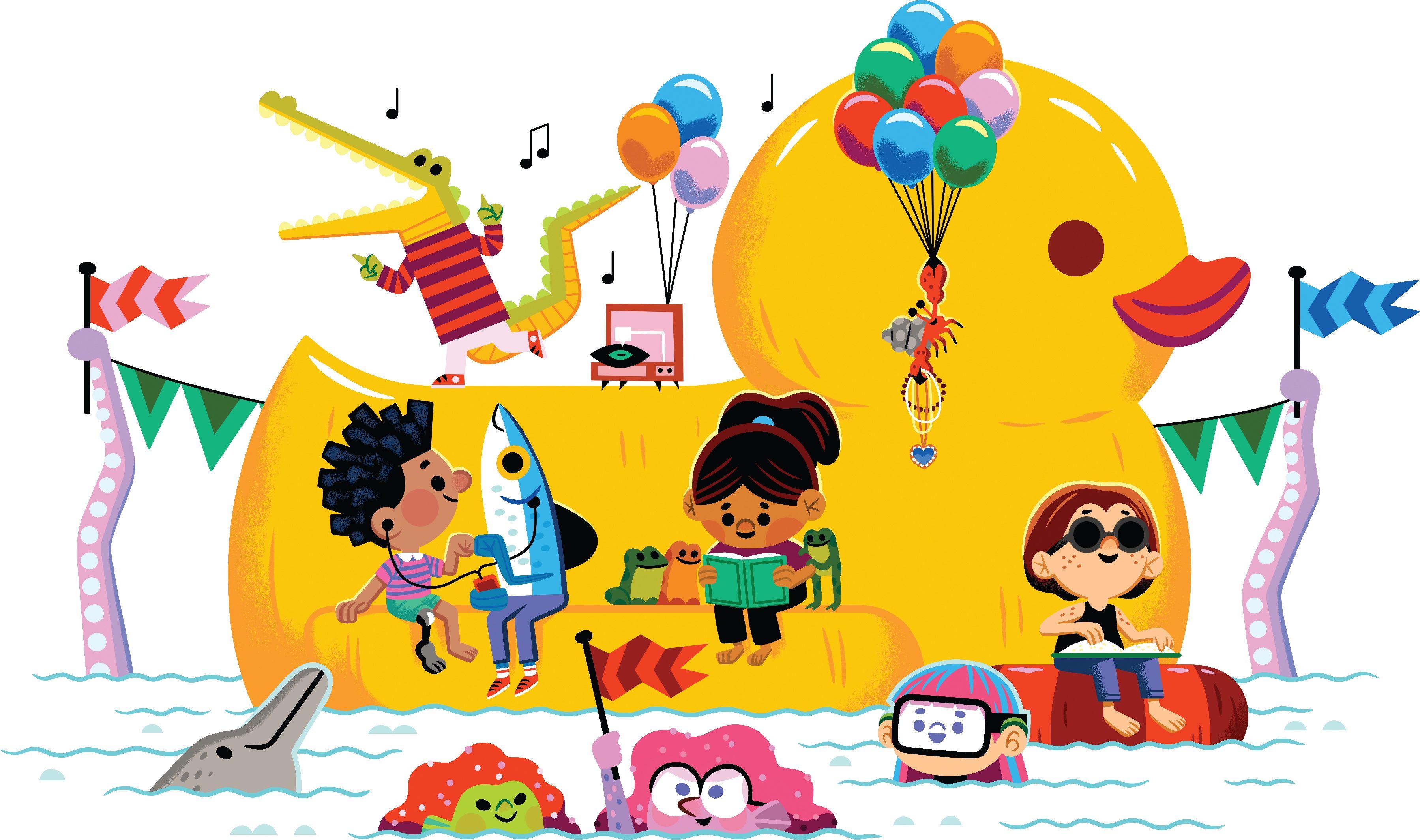 Party on rubber ducky