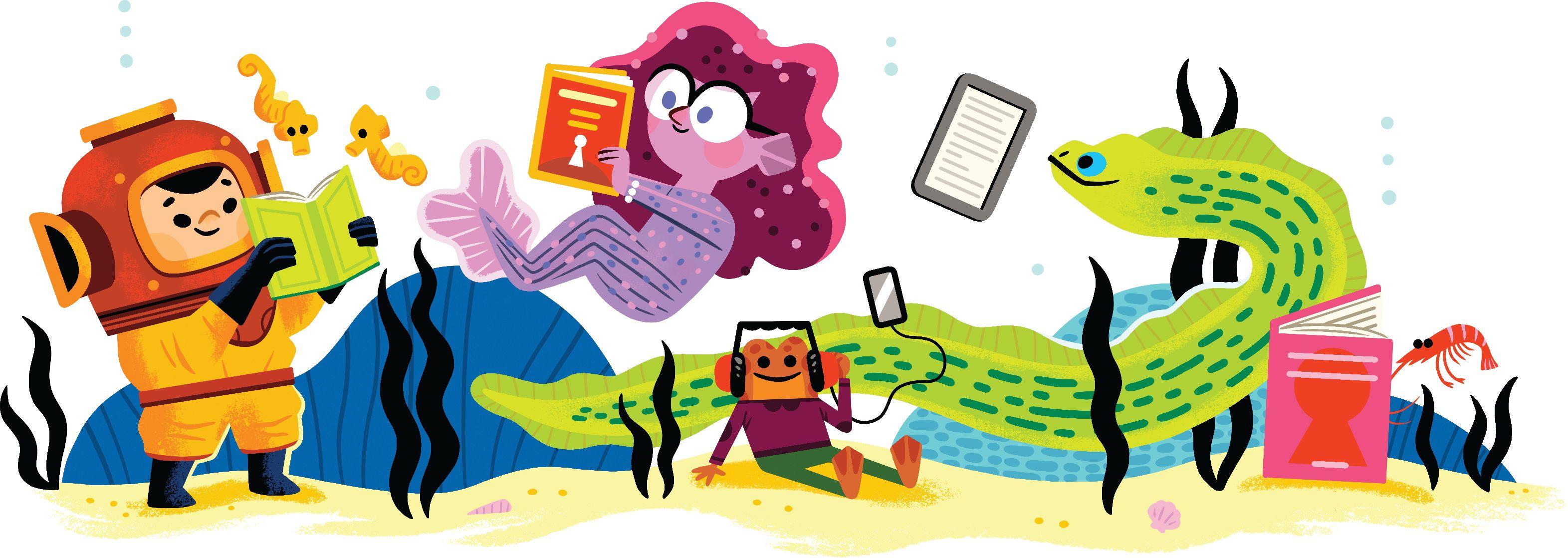 Underwater reading with formats